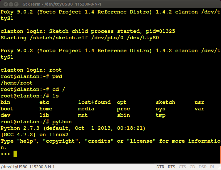 gtkterm login spi